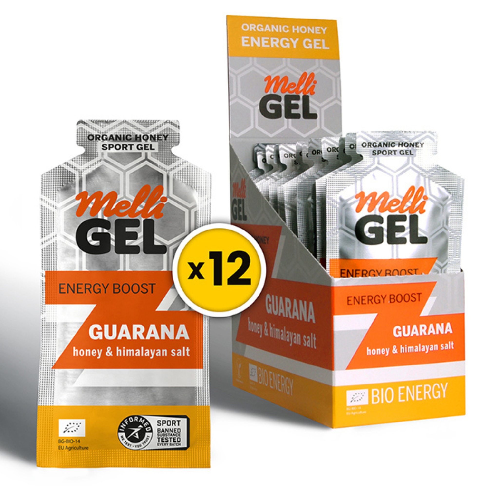 MelliGel BIO-Energiegel GUARANA - 12er Packung - HELESHOP MelliGel BIO-Energiegel GUARANA - 12er Packung - HELESHOP